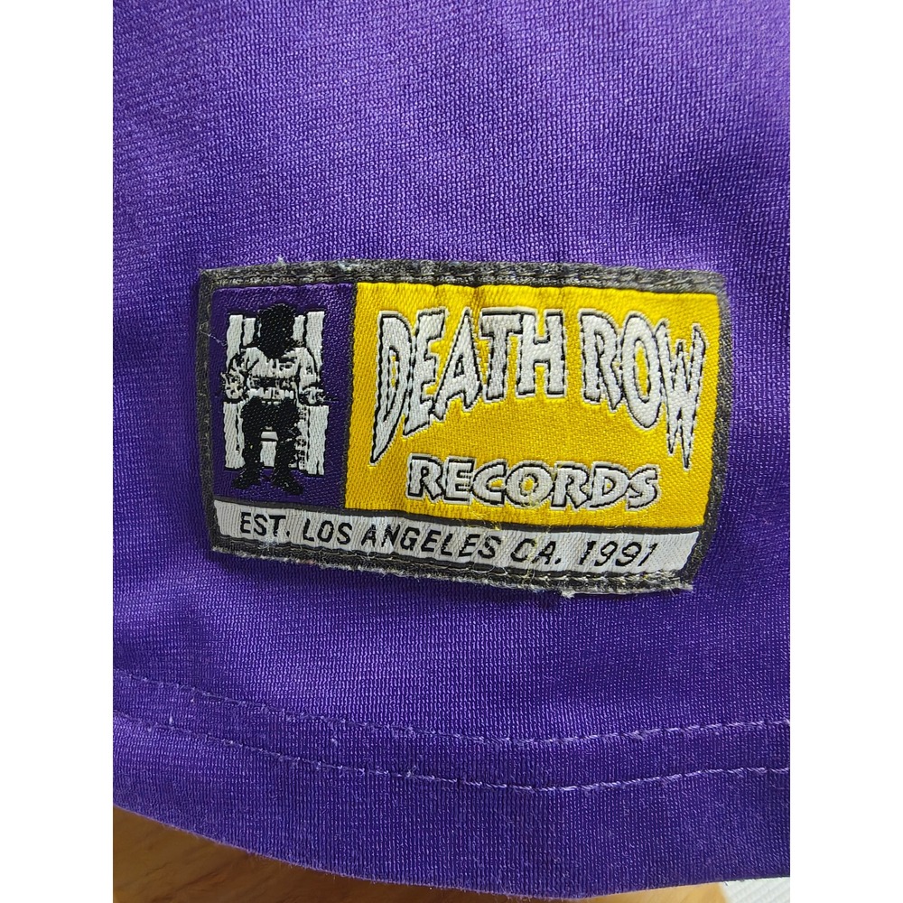 Death Row Records Los Angeles 91 Football Jersey Purple Yellow Mens Large L